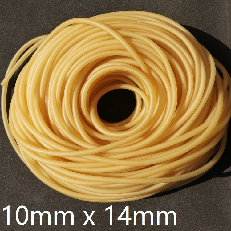 

ID 10mm x 14mm OD Flexible Nature Latex Rubber Hoses Pipe High Resilient Elastic Surgical Medical Tube Soft Slingshot Catapult