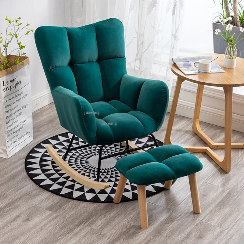 Nordic Furniture Creative Design Balcony Leisure Rocking Chair Living Room Bedroom Home Lazy Sofa Chair Adult Lounge sofa chair