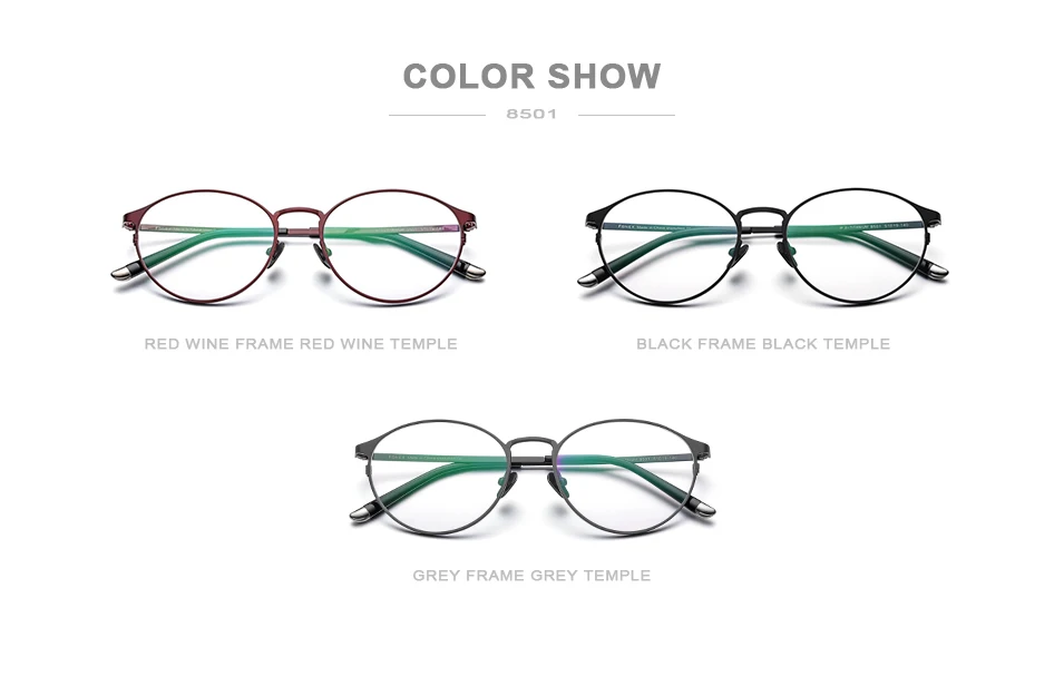 FONEX очки из чистого титана, мужские винтажные круглые брендовые дизайнерские оправы для очков, женские классические оптические очки по рецепту 8501