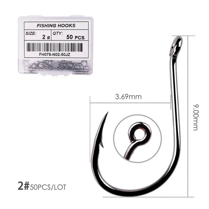 

High Carbon Fishing Hook 2#-22# Single Hook With Box Peche Eye Carp Catfish Anzol Japan Fishing Tackle Jig Fishhook Set