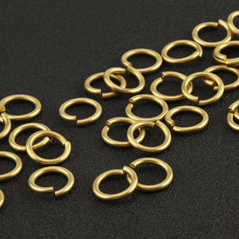 Yellow Brass Ring Coil Outdoor EDC Small Tool DIY Key Ring Accessories 10PCS key ring keychain tool keychain charm whistle keychain tactical keychain keychain carabiner