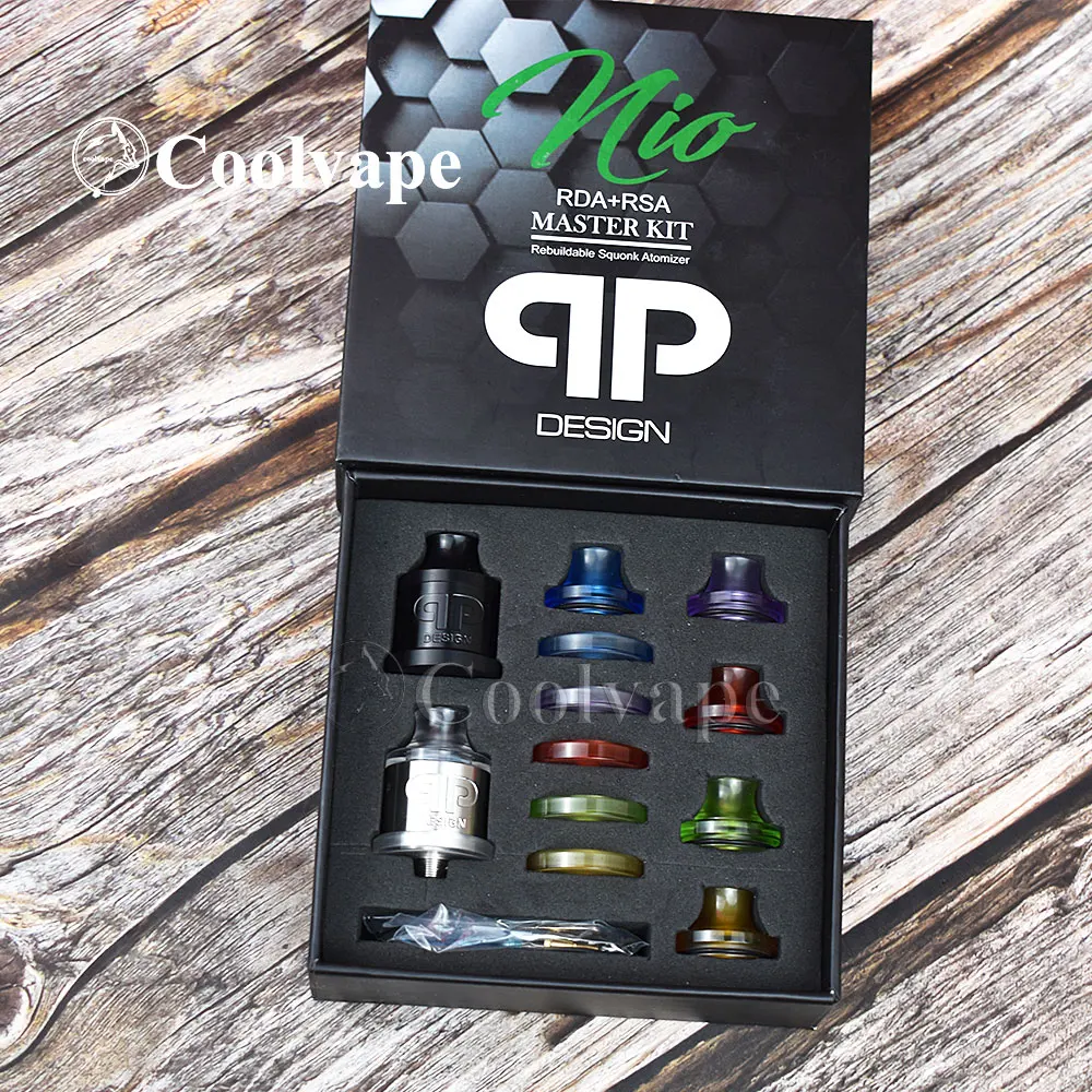 Coolvape QP Design Nio RDA THC Tauren Solo с bf контактным разъемом 22 мм rda 316ss материал vs KALI V2