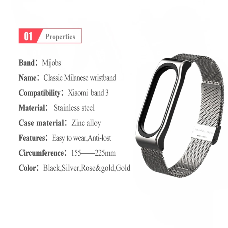 Mi Band 4 3 ремешок на запястье металлический Безвинтовой браслет из нержавеющей стали mi band 4 3 браслеты Pulseira для Xiaomi mi Band 4 3 ремешок
