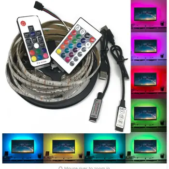 

0.5M-5M 5050 RGB LED Strip Waterproof USB LED Light Strips Flexible Tape DC 5V