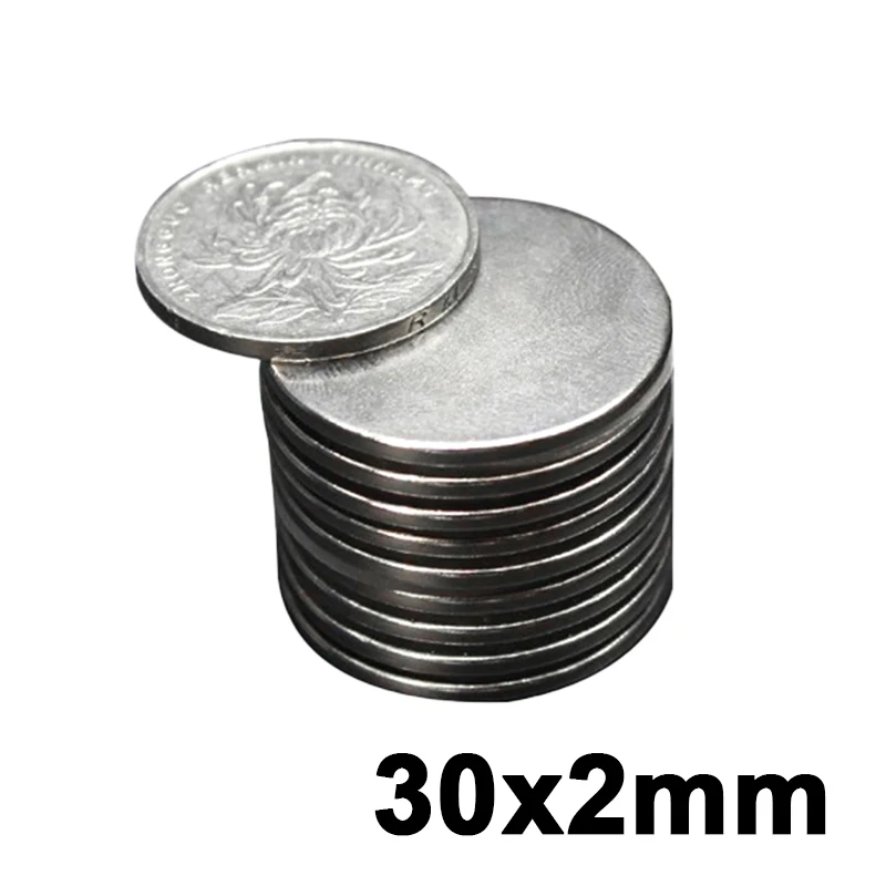 

5/10/15pcs 30 x 2 mm N35 Strong Neodymium Magnets 30mmx2mm Automobile Engine Oil Filter Strong Magnet Economizer Craft