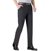 Novedad, pantalones de negocios informales para hombre, pantalones de marca de corte suave de longitud media para hombre, Pantalones rectos regulares de color negro y gris, talla grande 30-40 ► Foto 2/6