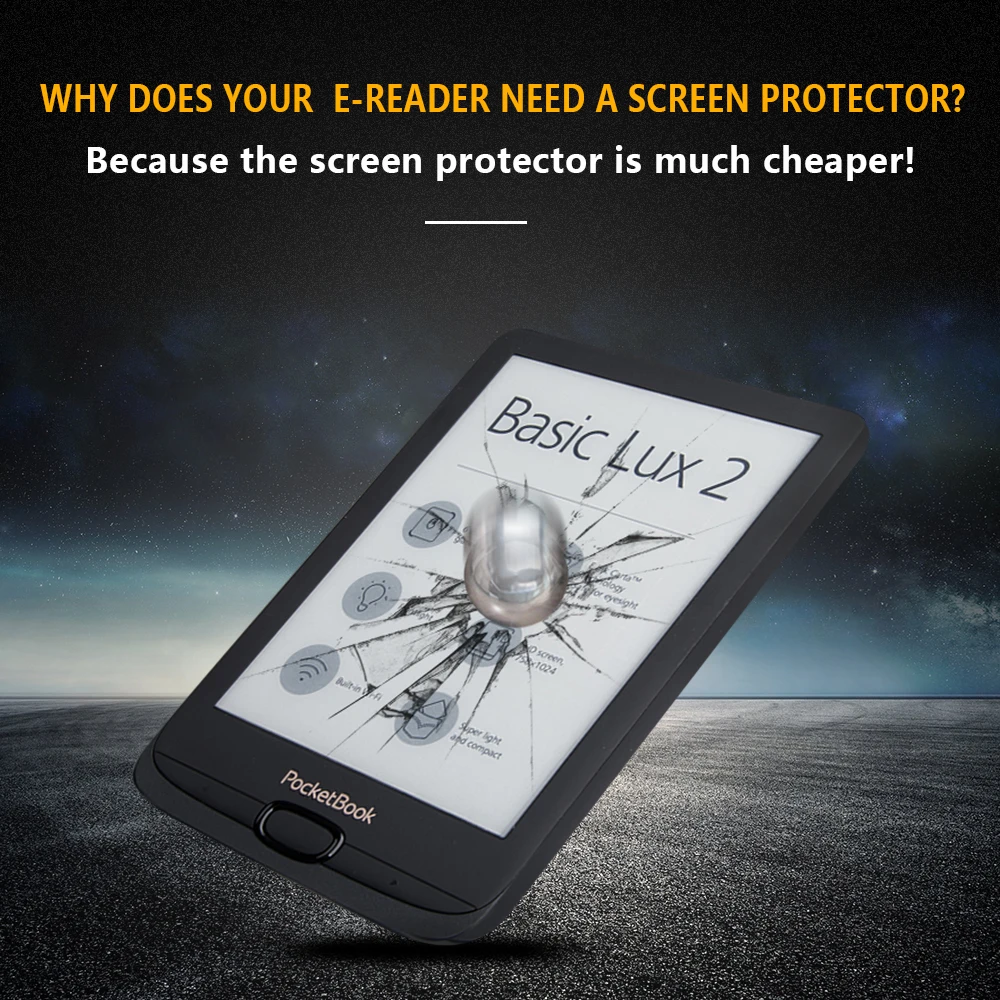 Для " Pocketbook Touch Lux 4/Basic Lux 2/Touch HD 3 Защита экрана из закаленного стекла Защита от царапин для Pocketbook 626 624 641 622