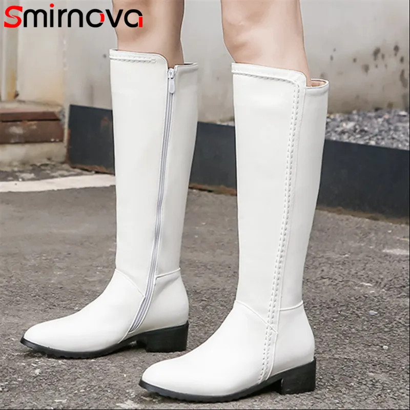 Smirnova/2020 Сезон осень-зима Женские сапоги Новое поступление Пикантные до колена