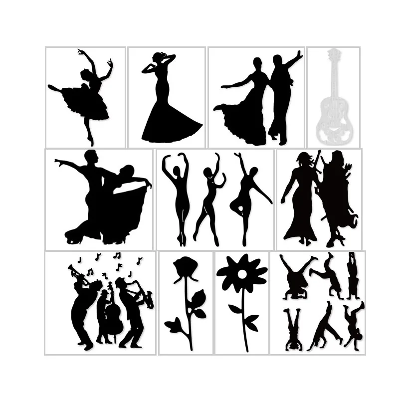 

Musician Band Guitar Dance 2020 New Metal Cutting Dies for Card Making Dies Scrapbooking DIY Paper Craft Dies Embossing Die Cut