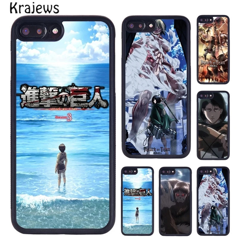 Чехол для телефона krajew Attack On Titan iPhone X XR XS 11 12 13 Pro MAX 5 6 S 7 8 Plus Samsung Galaxy S5 S6 S8 S9 S10 PLUS |