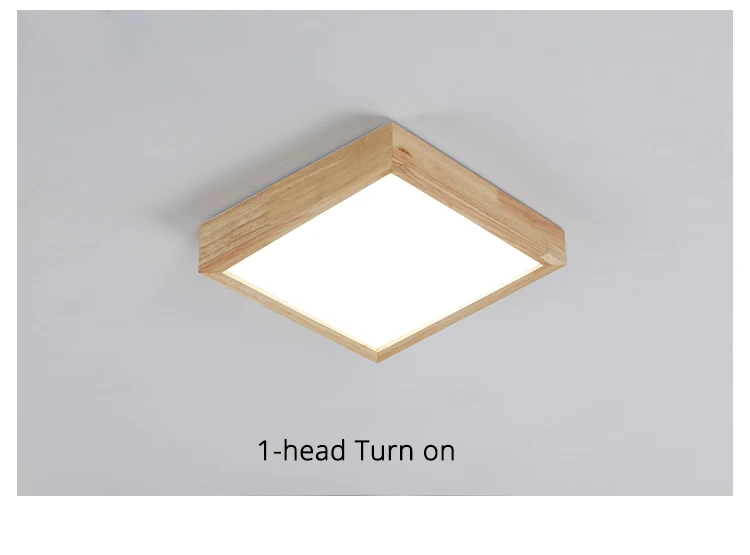 wireless ceiling light Modern Real Wood LED Ceiling Lights For Living Bedroom Hall Lobby Room 4/6/9 Heads Wooden Lamps Techo Indoor Lighting Fixture led kitchen ceiling lights