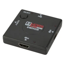 

RUISUI 1080P 3 Way HDMI-Compatible Splitter Mini 3 Port HDMI Switcher Box Selector for HDTV Computer Video Switcher 3 in 1 Out