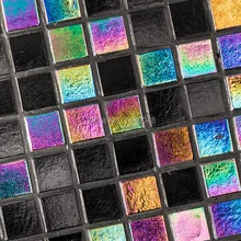 1 коробка 10 штук Волшебная цветная художественная стеклянная мозаика мозаичная плитка лист для кухонного интерьера стеклянная мозаика плитка для ванной комнаты