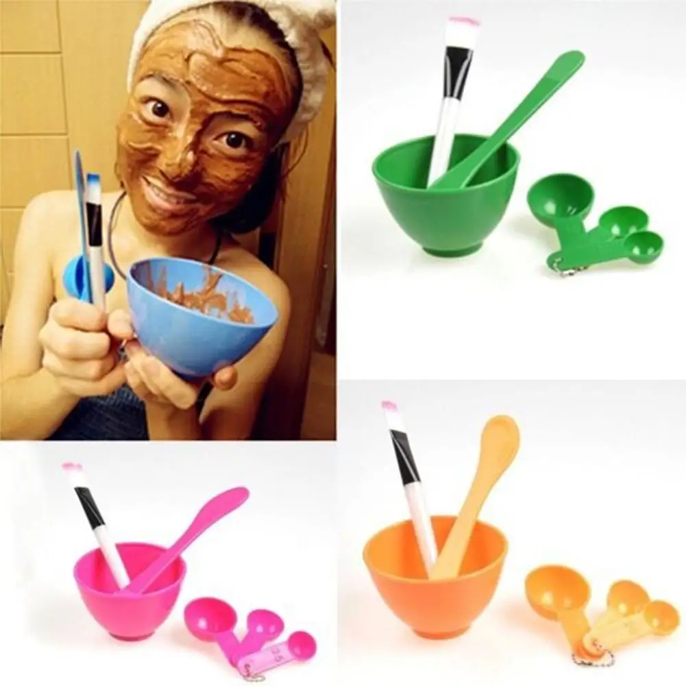 6 в 1 DIY маска для лица миска с кисточкой ложка для женщин уход за лицом Макияж Красота Набор