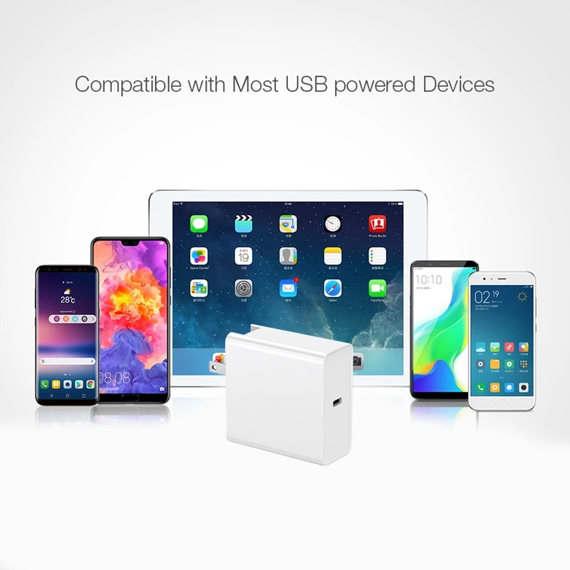 45 Вт USB C настенное зарядное устройство PD быстрое зарядное устройство TYPE-C адаптер питания для ноутбуков/MacBook/iPad/Xiaomi/samsung