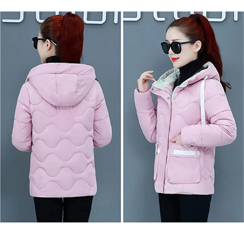 Winter Women Jacket Parkas New Hooded Short Cotton Padded Jacket Female student Thicken Warm Down Cotton Jacket Winter Coat Tops