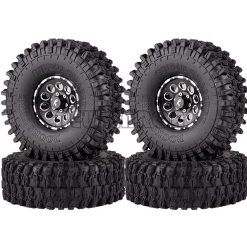 

NEW ENRON 4P 1.9" Wheel Rims 120MM Super Swamper Tyre Tires For 1/10 RC Rock Crawler Axial SCX10 SCX10 II 90046 90047 D90 D110