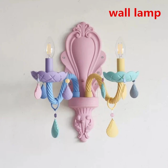 Wall Lamp Винтажные подвесные светильники для помещений E14 светодиодные лампы для детей, спальни, подвесные светильники для девочек, для гостиной, промышленные светильники - Цвет корпуса: Wall Lamp