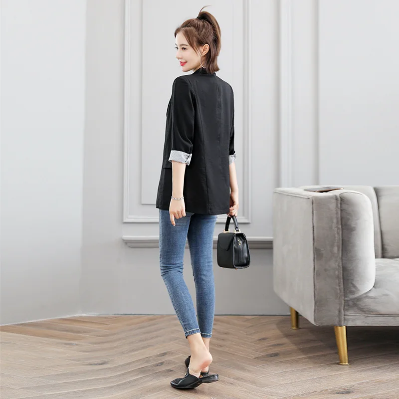 

2019 Small Suit Coat Women's Spring And Autumn Popular Korean-style Casual Versatile Simple Fashion Ol Elegant Tops Suit