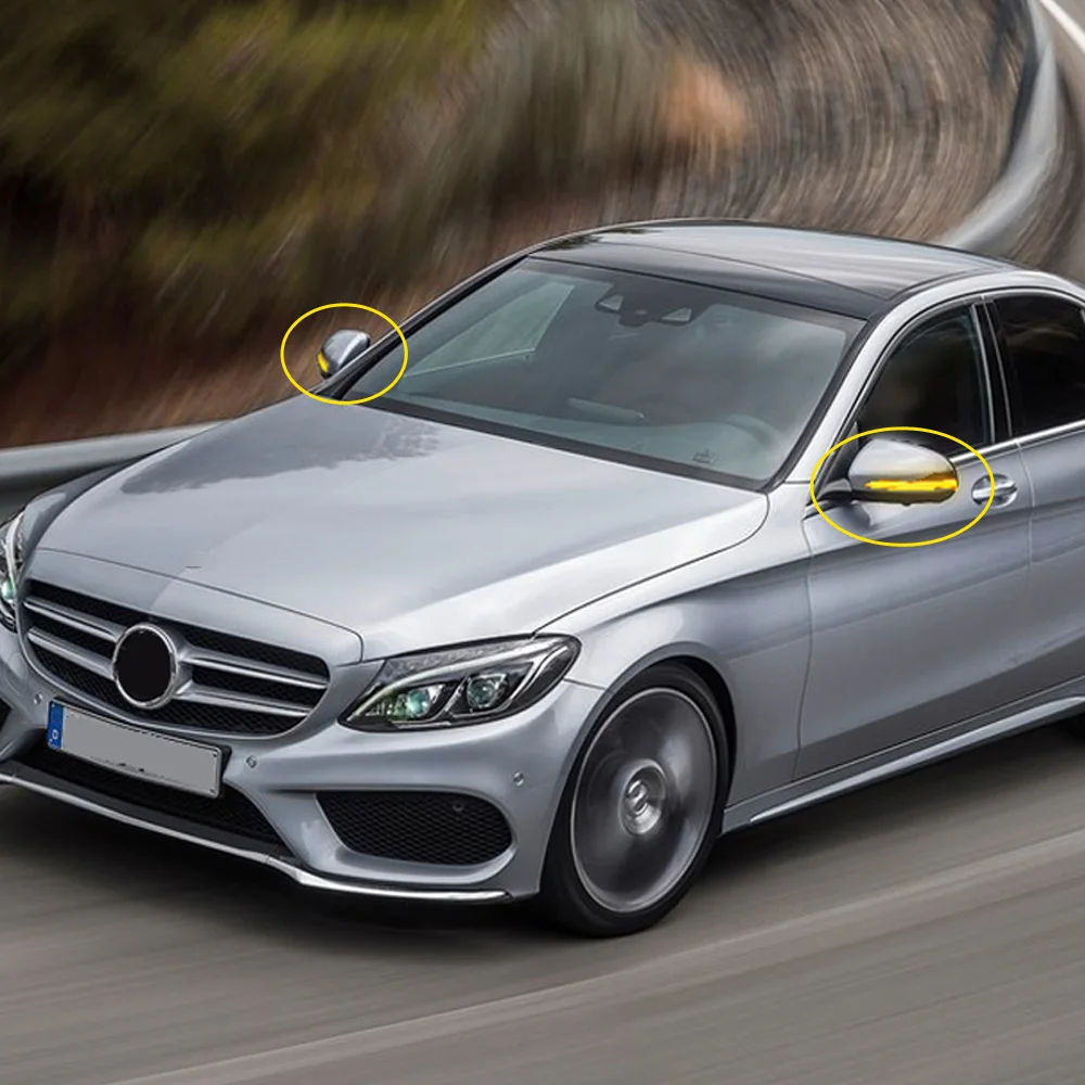 2X Светодиодный светильник с динамическим зеркалом, сигнальная лампа для Benz C-Class W205 S-Class W222 S-Class C217 E-Class W213