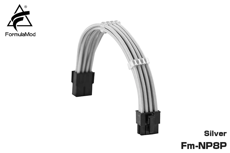 thumbnail image 1 of FormulaMod Fm-NP8P PCI-E 8Pin(6+2) Power Extension Cable For Motherboard/GPU 8 Pin 18AWG Solid Color Cables With Cable Comb, 1 of 5