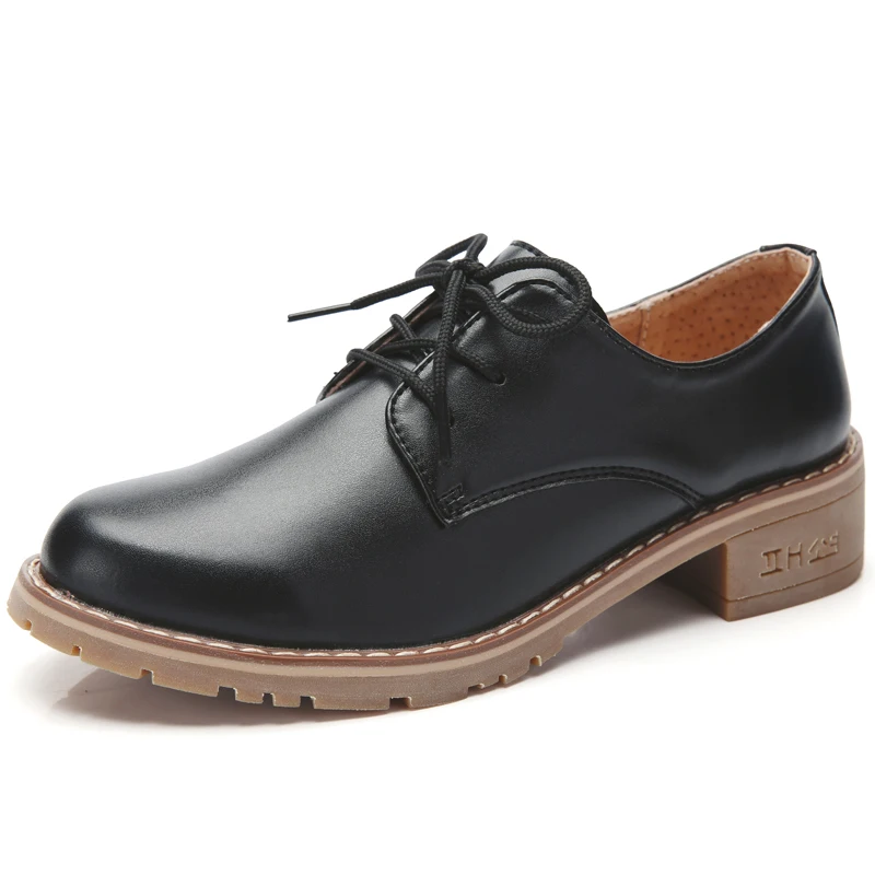 elegant brogue oxford shoes women retro formal dress female footwear eurpean ladies height increasing pumps school leather shoes (28)
