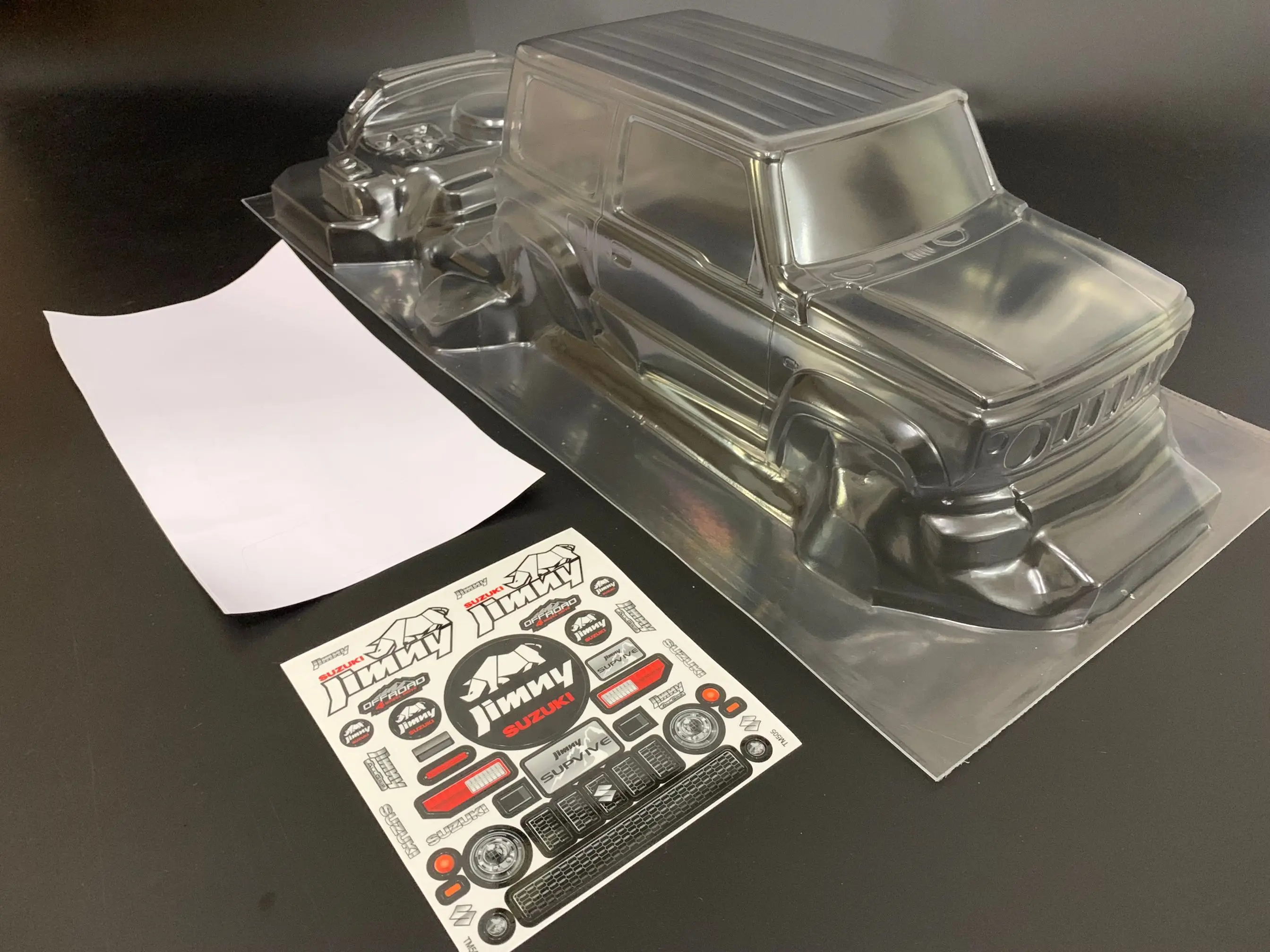 Team C TM505 M автомобильный корпус 1/10 Масштаб Rc Гусеничный Suzuki Jimny игрушки модель прозрачный корпус с наклейкой 225 мм Колесная база - Цвет: Белый