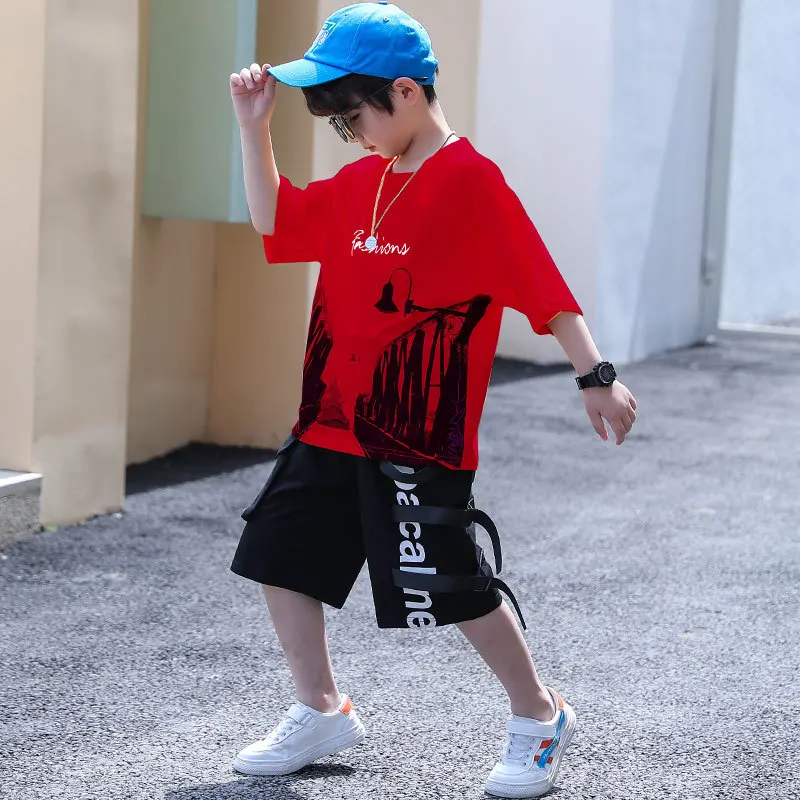 Louis Vuitton boy set, t-shirt, shorts, white/black Children s Sets  Clothing Mother Kids - AliExpress