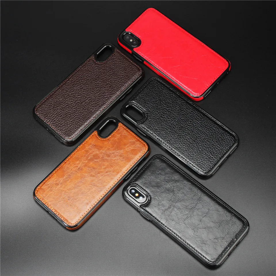 Slim leather cell phone cover fundas coque magnetic for car holder For iPhone 7 plus cases XR X Xs 8 6 6s xs max |