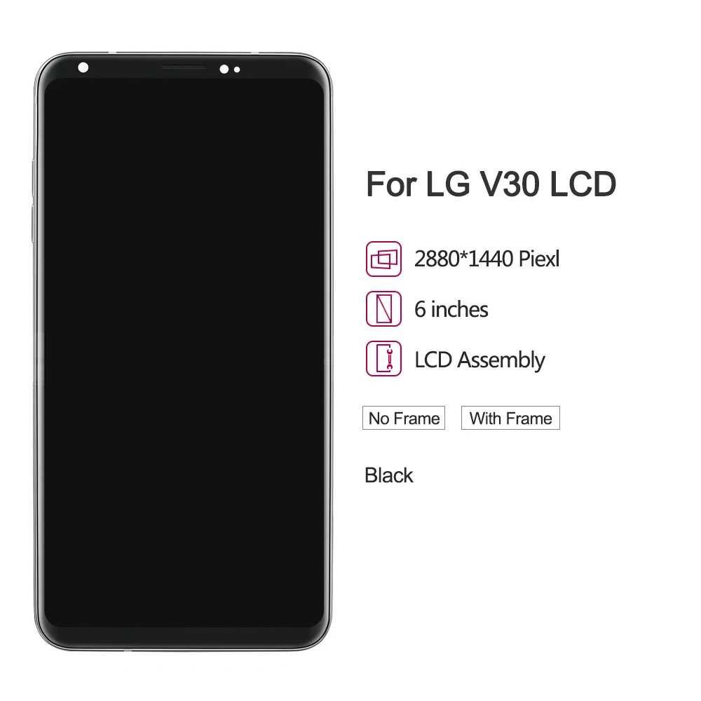 Для 6," LG V30 ЖК-экран+ сенсорная панель дигитайзер сборка Замена для H930 H931 H932 H933 VS996 US998