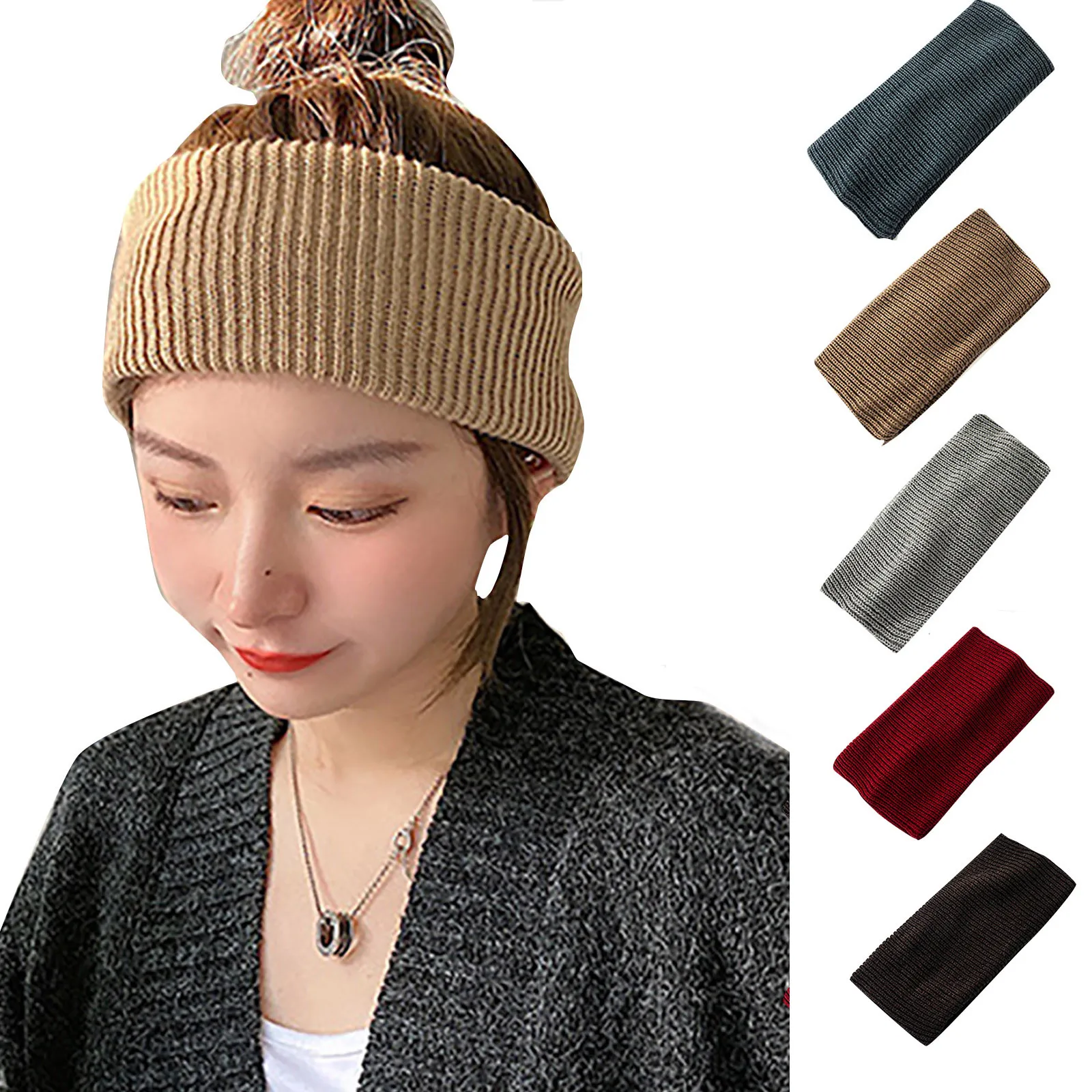 Women Winter Knit Headbands Hairbands Head Wrap Bandage Winter Ear