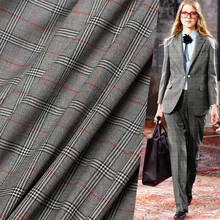 Пряжа окрашенная шерсть Классическая клетчатая ткань высокая прочность камвольная весна и осень блейзер пальто одежда ткань Новая Мода Удобная