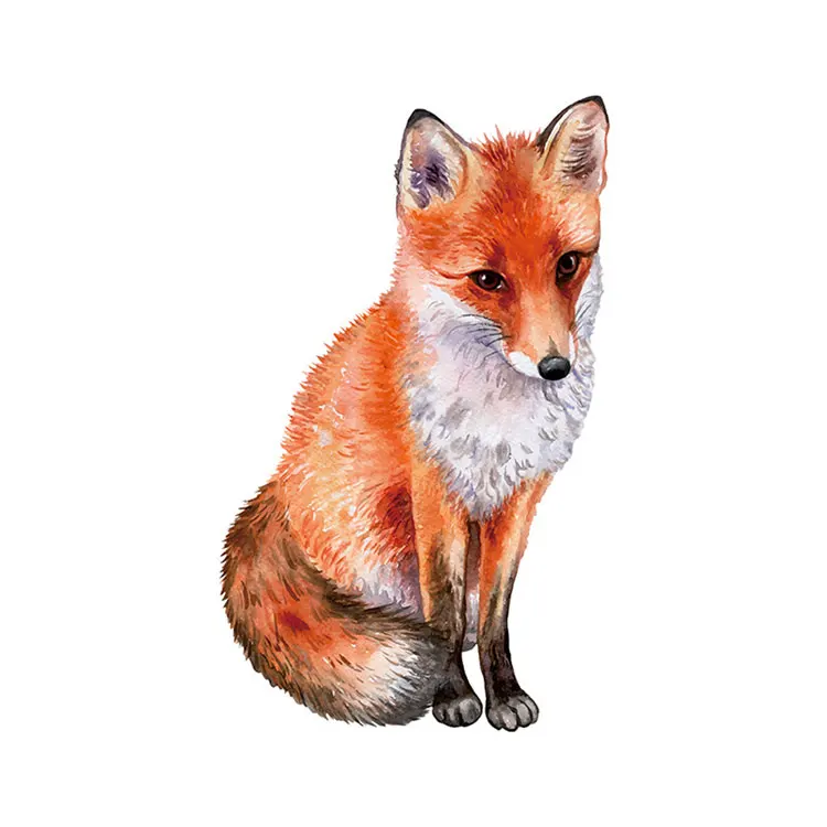 Hand drawn fox Wall Sticker home wall decoration living room decor creative animals wallpaper art decals self-adhesive stickers