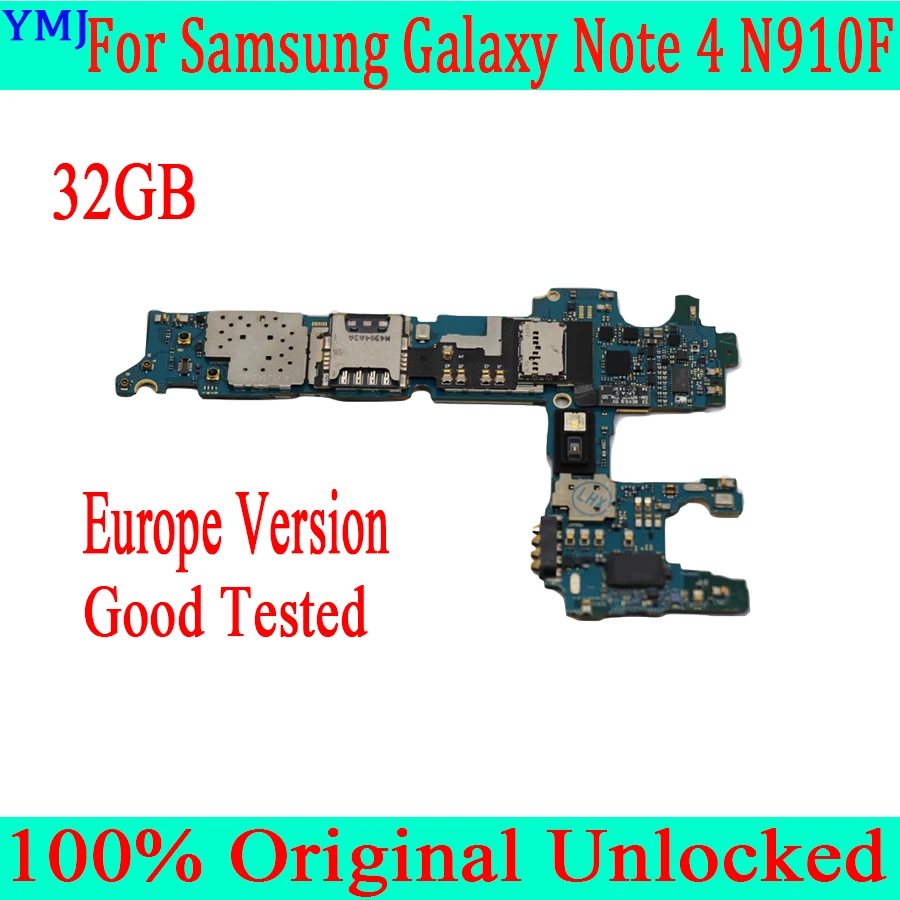 С системой Android для материнской платы Samsung Galaxy Note 4 N910F 32 гб оригинальный