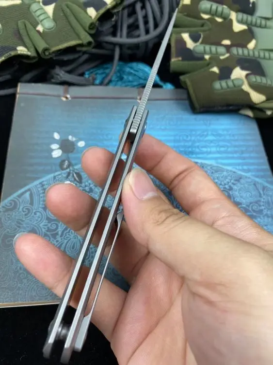 High quality 9cr18mov blade Portable Hunting ball bearing Folding Knife Stainless Steel handle Camping Knives Survival Tools