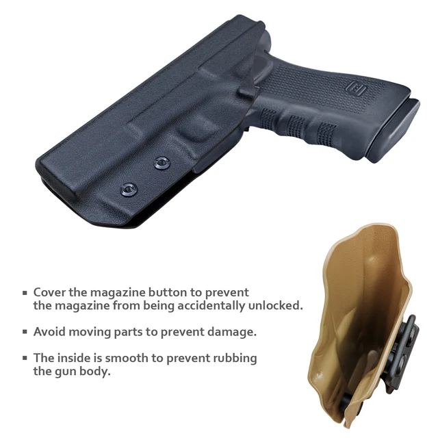 Fondina IWB Kydex Per Glock 17 - Nascosta Nella Cintura, Regolabile E Sicura - Foto 4