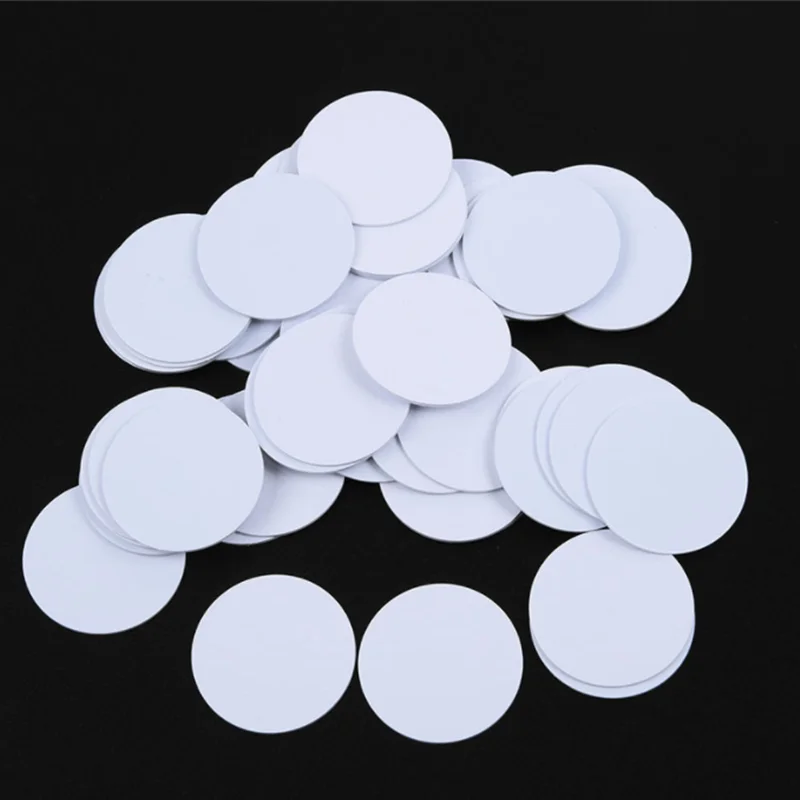1/5/10 PCS T5577 Proximity 125KHZ RFID Copy Card Rewritable Writable Rewrite EM ID 25mm Diameter Round Coin PVC card | Безопасность и