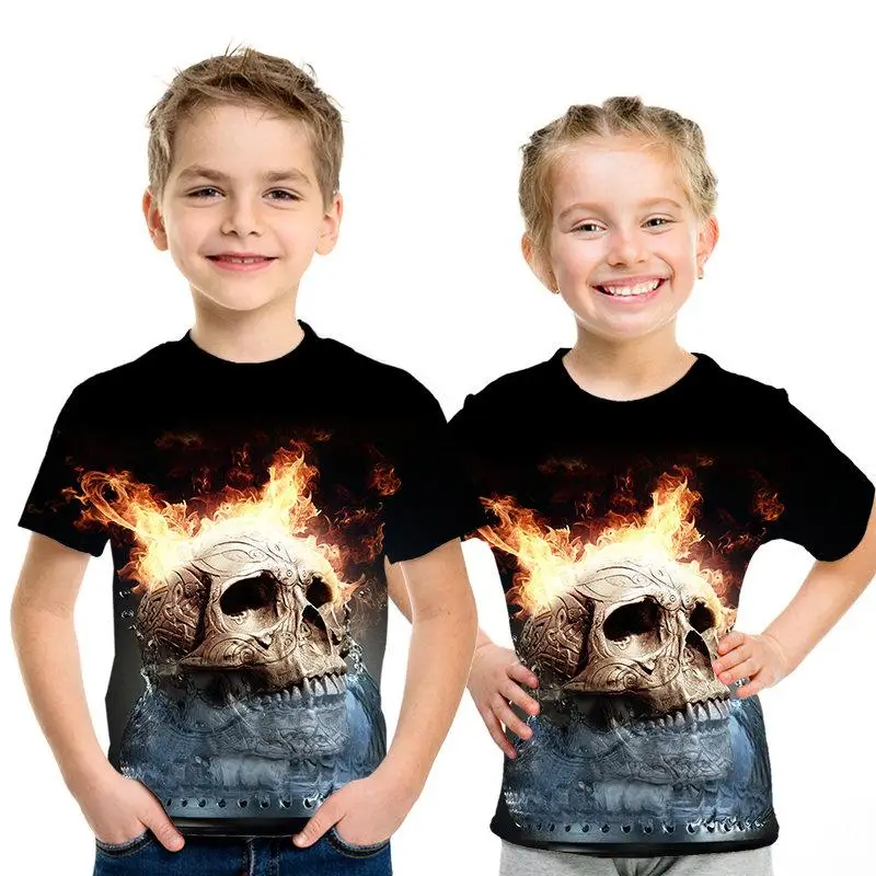 Nuevo Shantou estilo gtico camiseta de los nios 3D impreso Taro nios Топы moda manga corta verano calle ropa de los nios