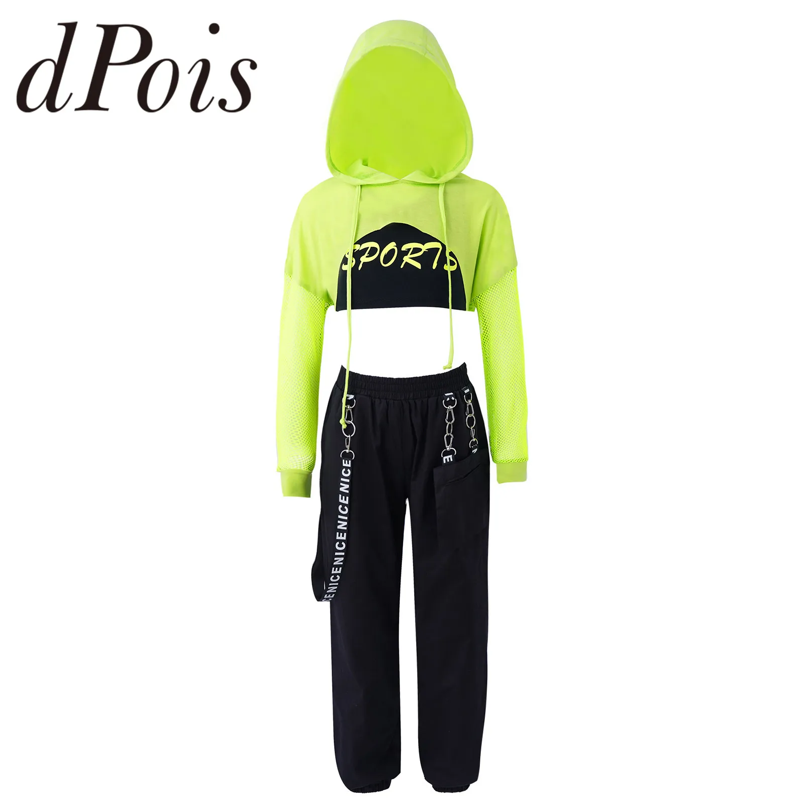 Abiti da ballo per bambini tuta per ragazze abiti Hip Hop Yoga pantaloni  sportivi Costume da ballo moderno adolescenti 12 14 16 anni moda  Streetwear|Children Sports Sets| - AliExpress