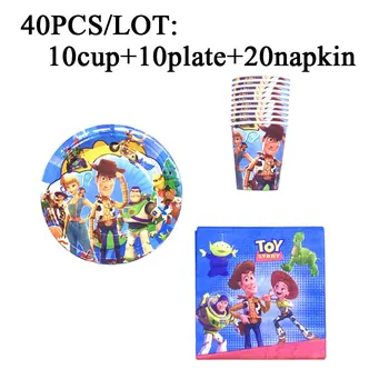 

Cartoon Disney Toy Story Theme Party Supplies Set For Kids Birthday Party Supplies Plates Napkins Cups Disposable Tableware Sets