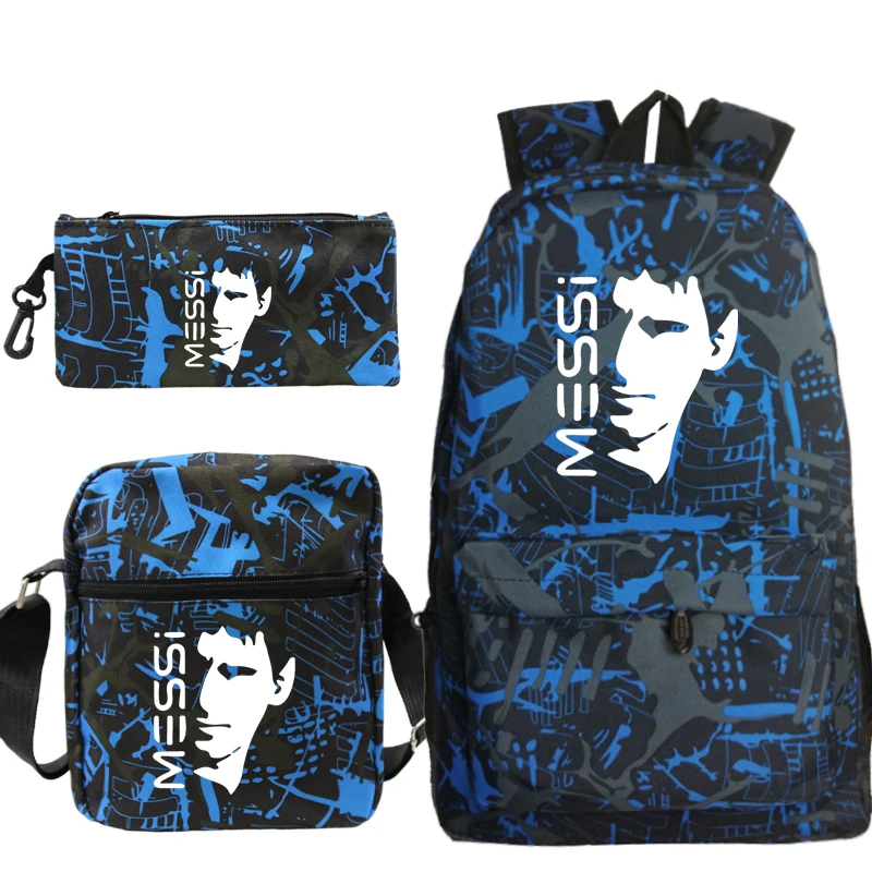 3 Модная сумка Mochila Messi, рюкзак с принтом, школьная сумка для мальчиков и девочек, дорожная сумка, рюкзак для ноутбука-подростка, пеналы для ручек - Цвет: 3