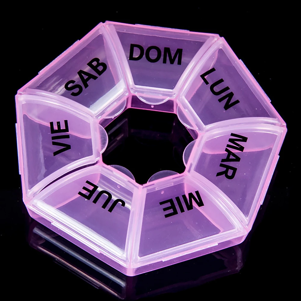 Отделение для путешествий, коробка для таблеток, органайзер для таблеток, коробка для таблеток, еженедельная круглая коробка, медицинский чехол для планшета, контейнер, держатель для хранения