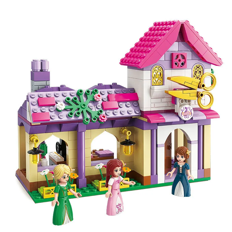 ENLIGHTEN City 2612, 940 шт., конструктор для девочек Dream Town, модель, комплект блоков, совместимая с кубиками, игрушки для девочек, детей - Цвет: with no box 340 pcs