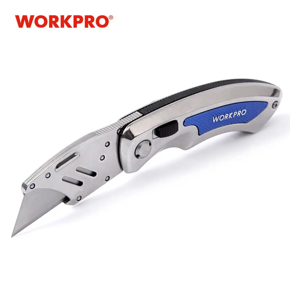 WORKPRO универсальный нож складной с алюминиевой ручкой|knife utility|utiliti folding knivesfolding knife |