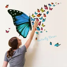 SK36001 стиль завиток бабочка гостиная детская комната окружающей среды декоративное украшение стены клей бумага Настенная Наклейка