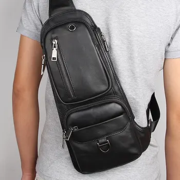 Best Offers MAHEU Genuine Leather Men Bag Chest Bag Single Shoulder Bag Leather Chest Pack Riding Bag Sports For Man Male Black Chest Bags Best Offers MAHEU Genuine Leather Men Bag Chest Bag Single Shoulder Bag Leather Chest Pack Riding Bag Sports For Man Male Black Chest Bags