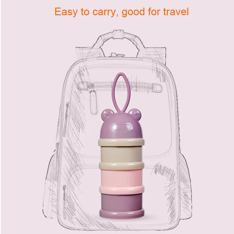 Portable Baby Milk Powder Container 3 Layer Food Container Infant Feeding Mix Layered Milk Powder Dispenser Snack Cup