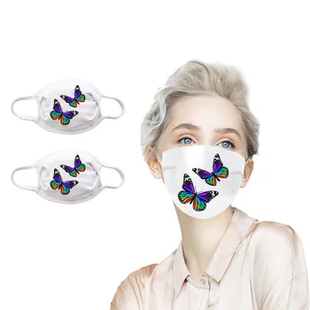 

Butterfly Print Face Mask fashion Cloth Fabric Mouth Mask Face Cover Reusable Washable Breathable Mondkapjes Wasbaar Face Mask