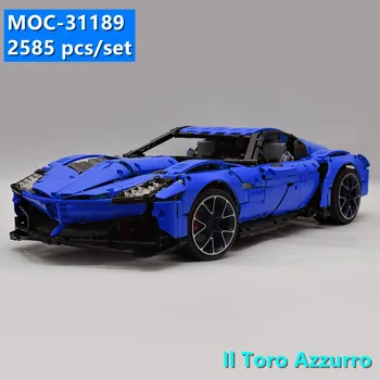 

New MOC SERIES Il Toro Azzurro Super Racing Car Fit LeGINGlys Technic MOC-31189 Model Kits Building Blocks Bricks Toy Kid Gift