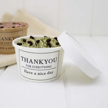 

50pcs High quality ice cream cup kraft paper disposable dessert cake pudding jelly yogurt cup packaging takeaway cup with lid
